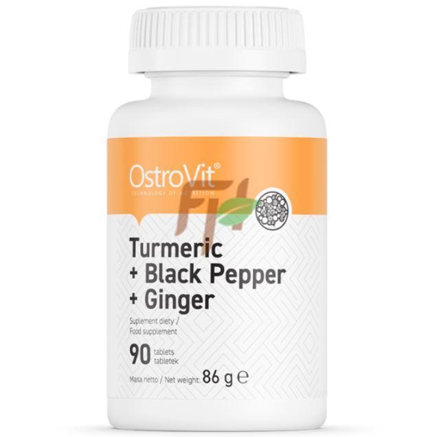 OstroVit TURMERIC + GINGER + BLACK PEPPER - Купить куркумин плюс (90 ...