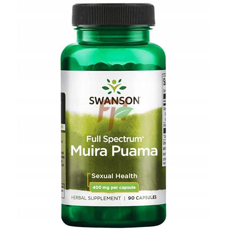 Complément Alimentaire Swanson Muira Puama 400 Mg - Boîte De 90 Gélules - Neuf